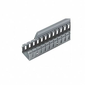 PANDUIT Wire Duct Wide Slot Gray L 6 Ft, 1LEN7