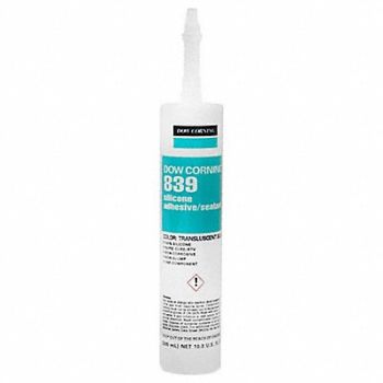 DOW CORNING Silicone Adhesive Sealant Blue 839, 53DC45