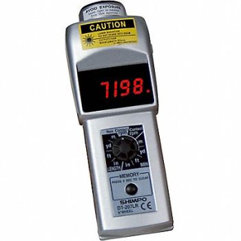 SHIMPO Tachometer 6 to 99 999 rpm, 21YD76