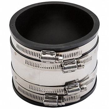 GRAINGER APPROVED Coupling PVC 4 For Pipe Size 4 Clamps, 53UE50