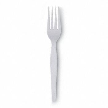 DIXIE Disposable Fork White Heavy PK1000, 43PT19