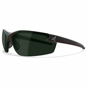 EDGE EYEWEAR Safety Glasses Smoke Lens Black Frame M, 801WJ9