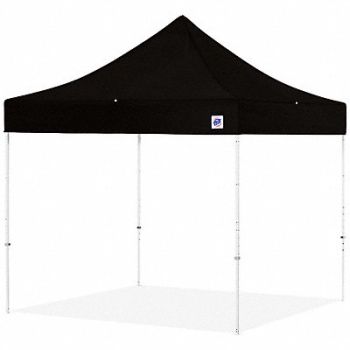 E-Z UP Portable Shelter Black 8 ft W 8 ft L, 800HY8
