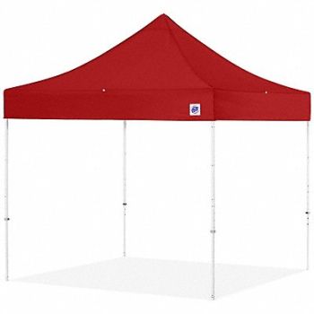 E-Z UP Portable Shelter Red 8 ft W 8 ft L, 800HZ1
