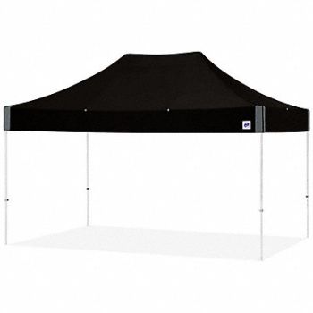 E-Z UP Portable Shelter Black 10 ft W 15 ft L, 800HZ8