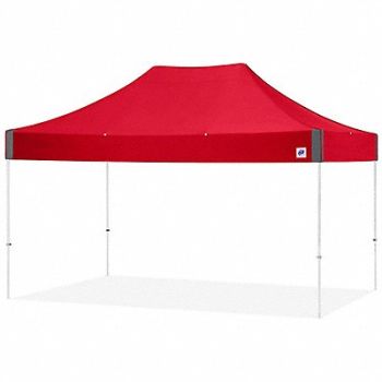 E-Z UP Portable Shelter Red 10 ft W 15 ft L, 800J02