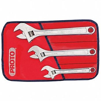 PROTO Adjustable Wrench Alloy Steel Plain, 793K44