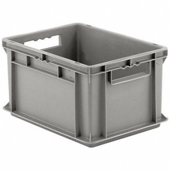 SSI SCHAEFER Straight Wall Ctr Gray Solid PP, 4VL82