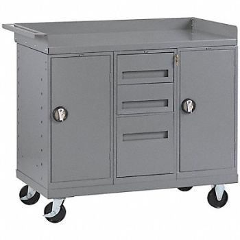 TENNSCO Mobile Cabinet Bench Steel 48 W 25 D, 1AAF6