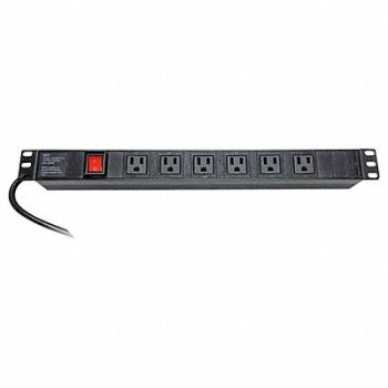 VIDEO MOUNT PRODUCTS OUTLET POWER STRIP 1U - 6, 808FK4