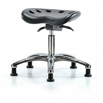 BLUE RIDGE ERGONOMICS ESD Tractor Stool 300 lb Cap. Black, 797PT9