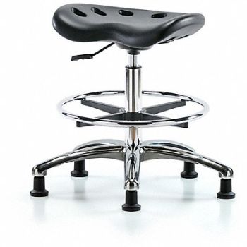 BLUE RIDGE ERGONOMICS ESD Tractor Stool 300 lb Cap. Black, 797PV1