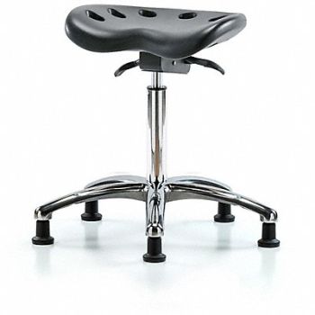 BLUE RIDGE ERGONOMICS ESD Tractor Stool 300 lb Cap. Black, 797PV4