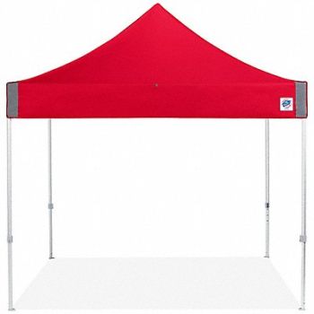 E-Z UP Shelter Red 10 ft W 10 ft L, 800J23