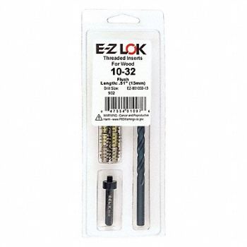 GRAINGER APPROVED Threaded Insert for Soft Wood, 807TY0