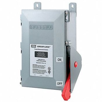HUBBELL EnclosedDisconSwitch Fuse 60A NonMetal, 2EAU7
