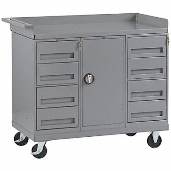 TENNSCO Mobile Cabinet Bench Steel 48 W 25 D, 1AAF7