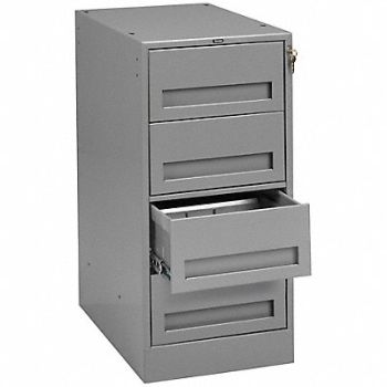 TENNSCO Drawer Pedestal 15 W x 24 D x 32 H Gray, 8TP82