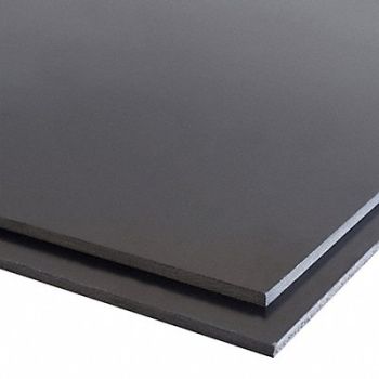 GRAINGER APPROVED Fbrglass Epoxy Lam Sht 0.5in Blk, 804GC6