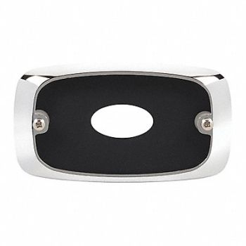 FEDERAL SIGNAL Bezel Chrome 4-13/16 Lx2-13/16 Hx3/32 W, 454W36