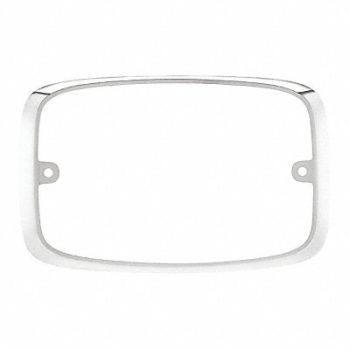 FEDERAL SIGNAL Bezel Chrome 6-7/64 Lx5-5/16 Hx1-13/64 W, 454W45