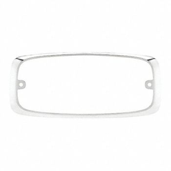 FEDERAL SIGNAL Bezel Chrome Poly 7 L x4 H x1-7/64 W, 454W52