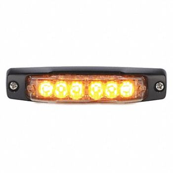 FEDERAL SIGNAL Warning Light LED Amber PC 0.7A, 454W21