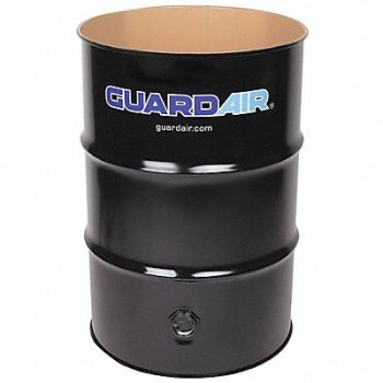 GUARDAIR Vacuum Drum Open Head 55 gal Black, 5JJC6