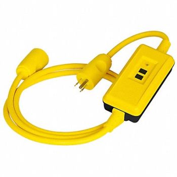 HUBBELL WIRING DEVICE-KELLEMS Self-Test Portable GFCI, 793TJ6