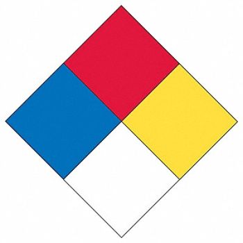 LABELMASTER NFPA Diamond Label 15inx15in Vinyl, 35ZJ26