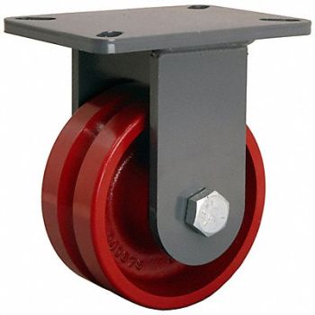 HAMILTON V-Groove Track-Wheel Plate Caster Rigid, 23DA06
