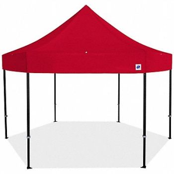 E-Z UP Shelter Red 15 ft W 15 ft L, 800J31