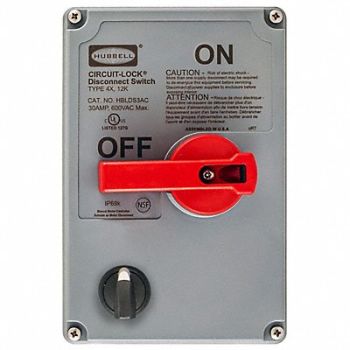 HUBBELL Replacement Cover 30A 600VAC Red/Gray, 60HJ42