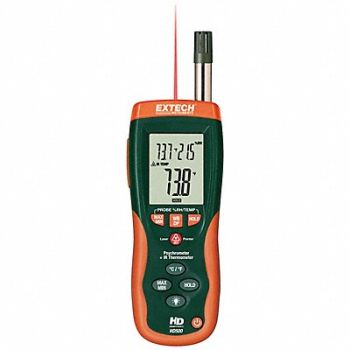 EXTECH Relative Humidity Meter w/IR Thermometer, 6RGL8