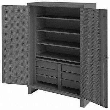 DURHAM MFG Combo Drawer Pegboard Cab 78 H 48 W Gray, 410Y40