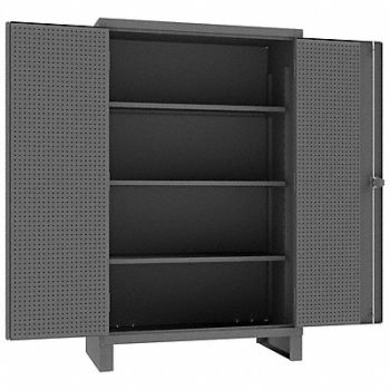 DURHAM MFG Pegboard Cab 78 x48 x24 Gry 1000lbLoad, 410Y44