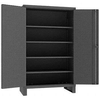 DURHAM MFG Pegboard Cab 78 x48 x24 Gry 1200lbLoad, 34A976