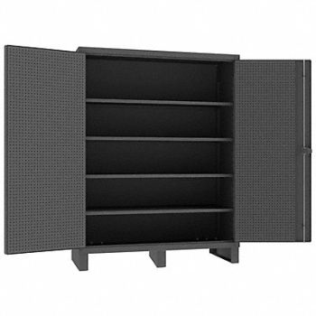 DURHAM MFG Pegboard Cab 78 x60 x24 Gry 1650lbLoad, 34A977