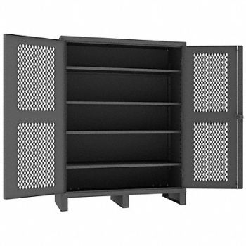 DURHAM MFG Storage Cabinet 78 x60 x24 Gray 4Shlv, 34A936