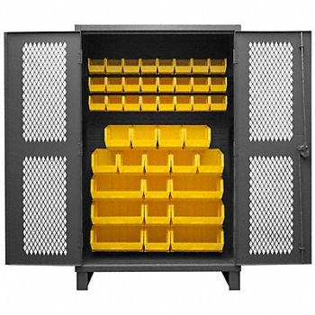 DURHAM MFG K4946 Bin Cabinet 78 x48 x24 Gray 42YlwBns, 36FA46