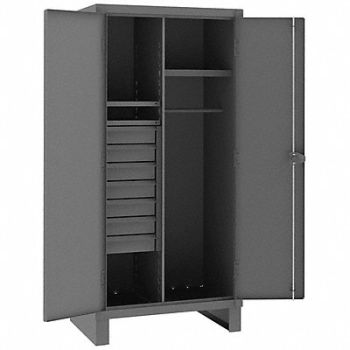 DURHAM MFG StrgCab Legs Gray 78 x 36 x 24, 34A972