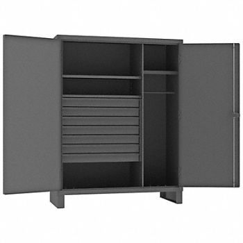 DURHAM MFG StrgCab Legs Gray 78 x 48 x 24, 34A973