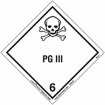 LABELMASTER DOT Container Placard Label 4 W PK500, 807CH8