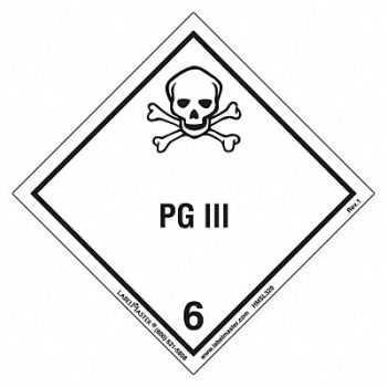 LABELMASTER DOT Container Placard PVC PK500, 807CJ5