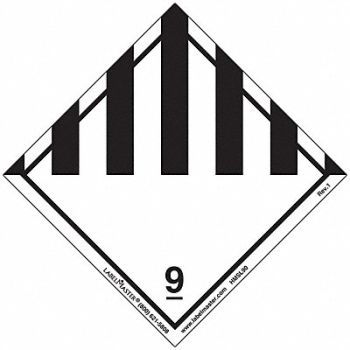LABELMASTER DOT Container Placard PVC PK500, 807CJ7