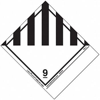 LABELMASTER DOT Container Placard PVC PK500, 807CJ8