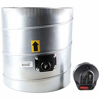HONEYWELL HOME Bypass Damper Gr/Rd/Steel 14 in Dia., 48KT73