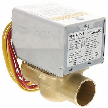 HONEYWELL HOME Zone Valve Sweat Sz ID 1In, 2KKP8