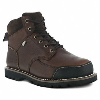 IRON AGE 6 Work Boot 13 W Brown Steel PR, 13K333