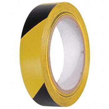 INCOM MANUFACTURING Floor Tape Black/Yellow 1 inx54 ft Roll, 462C98